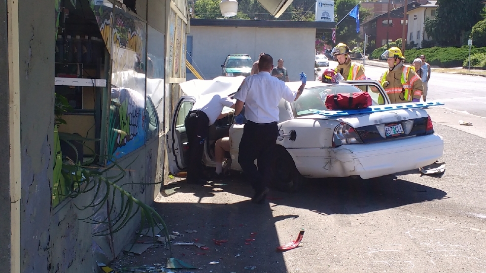 Car crash leaves path of destruction through downtown Roseburg KMTR