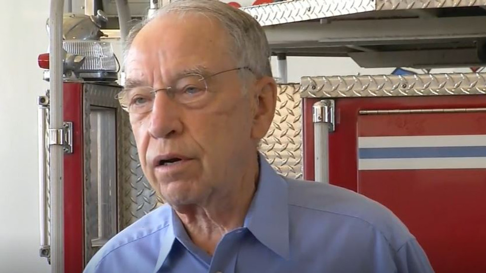 Senator Chuck Grassley tours damaged areas in Cedar Rapids