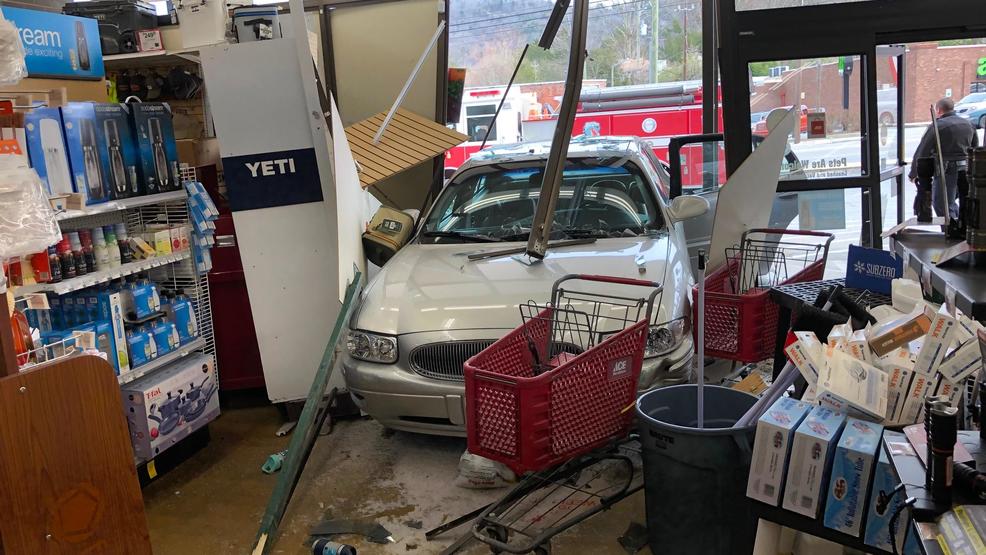 Car crashes into Asheville ACE Hardware store WMYA