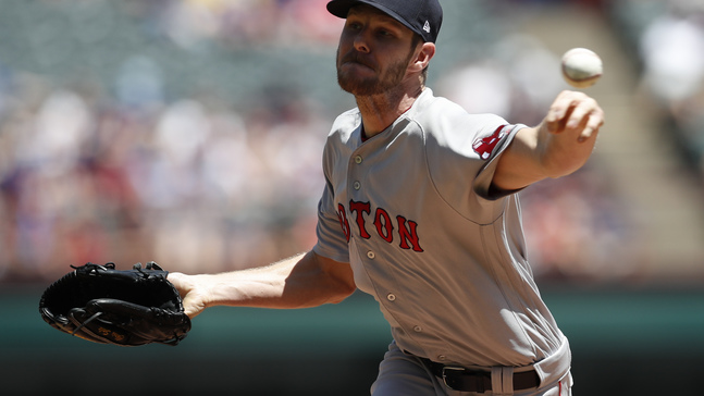 Sale fans 12, Boston tops Rangers 6-1; Red Sox head to Bronx