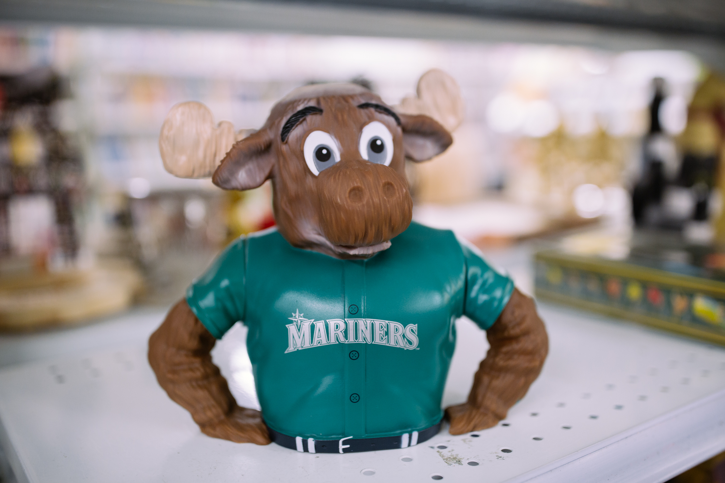 We Found The 23 Best White Elephant Gifts At A Thrift Seattle Mariner Moose Piggy Bank 3 99 Are You Going To A White Elephant Gift Exchange This