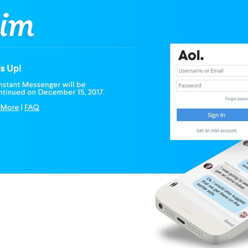After 20 Years Aol Is Discontinuing Instant Messenger Kgan