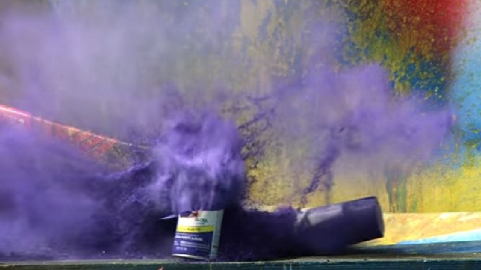 Amazing Slow Motion Video: Exploding spray paint cans | WOAI Can Aerosol Cans Explode In Cold Weather