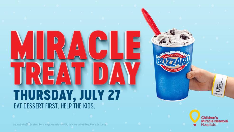 Get a blizzard at Dairy Queen Thursday, help Children's Miracle Network