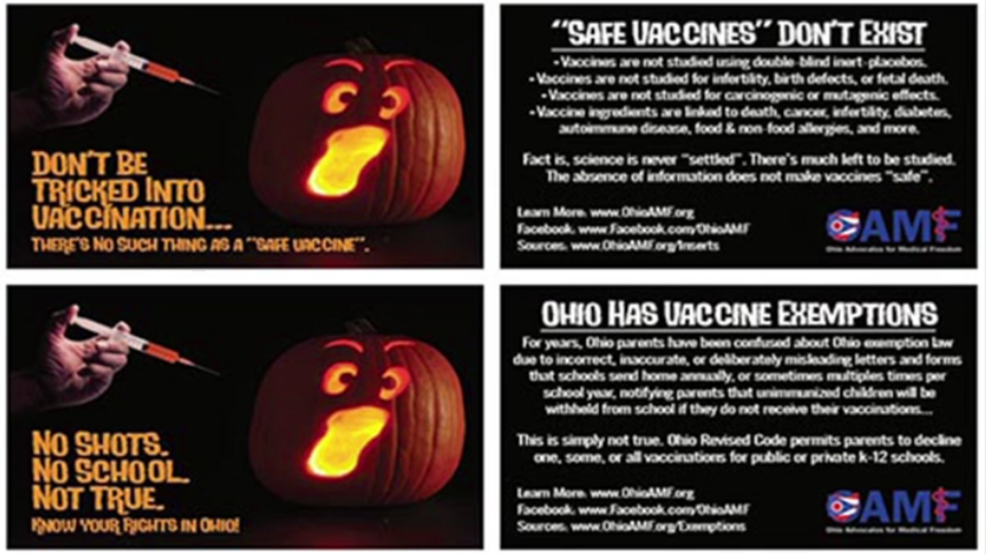 Ohio group to distribute antivax cards with kids� Halloween candy WKRC